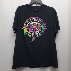 Grateful Dead Neon Dancing Bears Short Sleeve Adult Sz L Jerry Garcia  Concerts